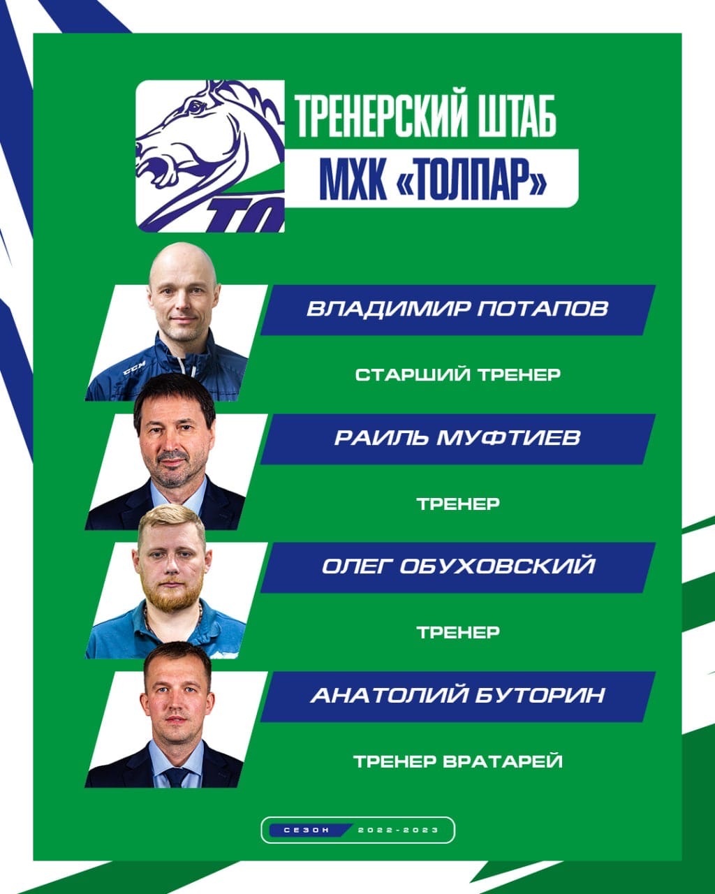 Сформирован тренерский штаб «Толпара» на новый сезон